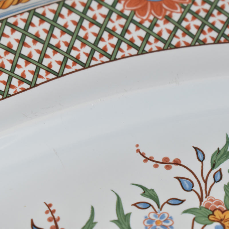 Vintage Oval Platter Gien Rouen "Au Sainfoin"