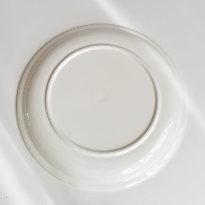 Vintage Plate Digoin & Sarreguemines White Relief F