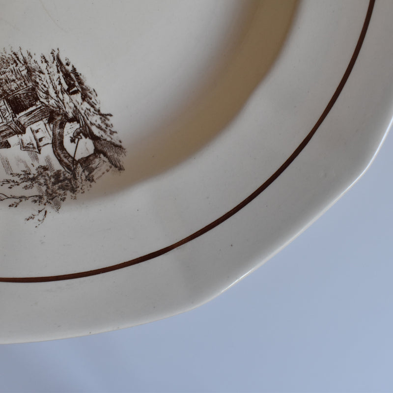Vintage Deep Plate Digoin & Sarreguemines Calvados B
