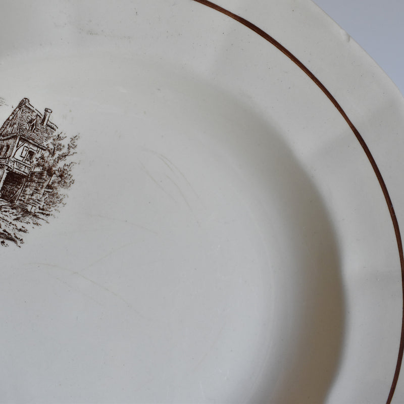 Vintage Deep Plate Digoin & Sarreguemines Calvados B