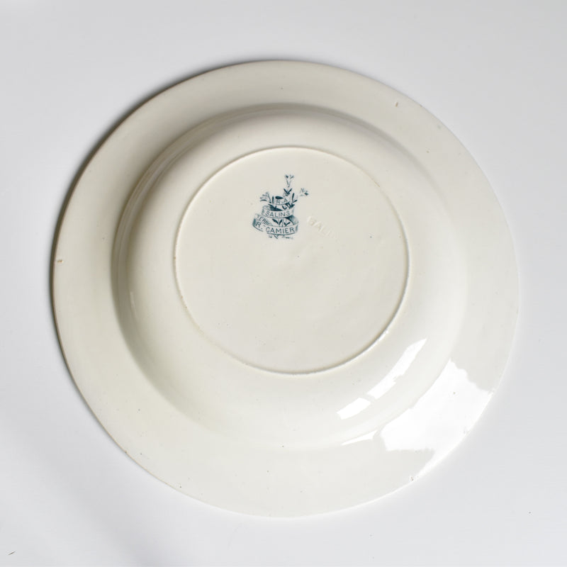 Antique Deep Plate Sarreguemines Récamier C