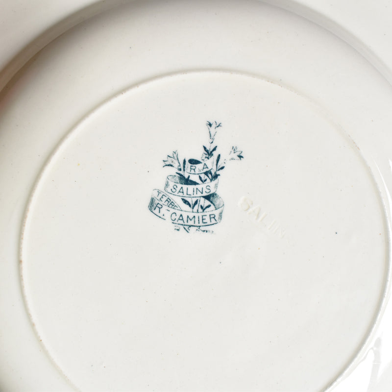 Antique Deep Plate Sarreguemines Récamier C