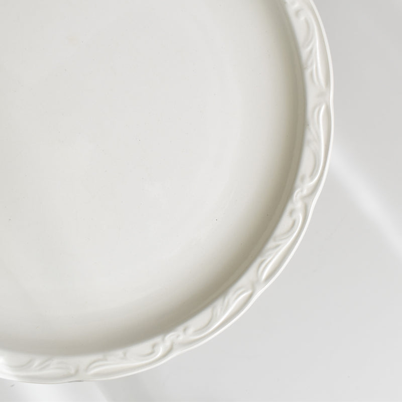 Vintage Plate Digoin & Sarreguemines White Relief F