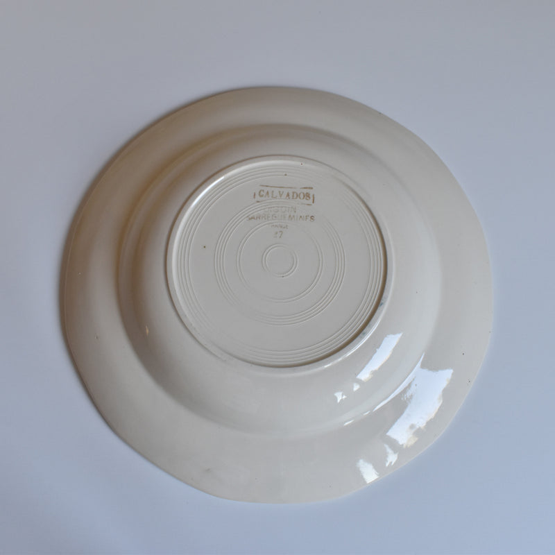 Vintage Deep Plate Digoin & Sarreguemines Calvados C
