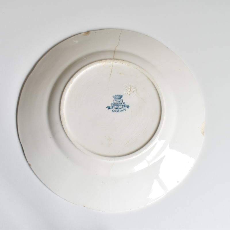 Antique Plate Longwy Muguet (Lily of the Valley) A