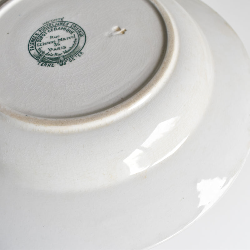 Antique Deep Plate DEPOT CERAMIQUES PARIS