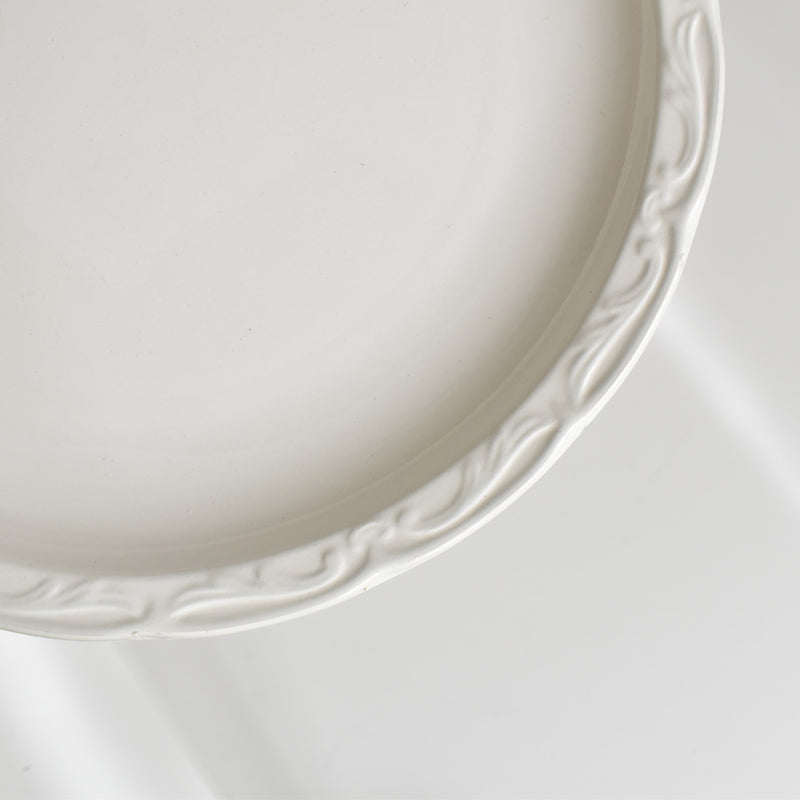 Vintage Plate Digoin & Sarreguemines White Relief F