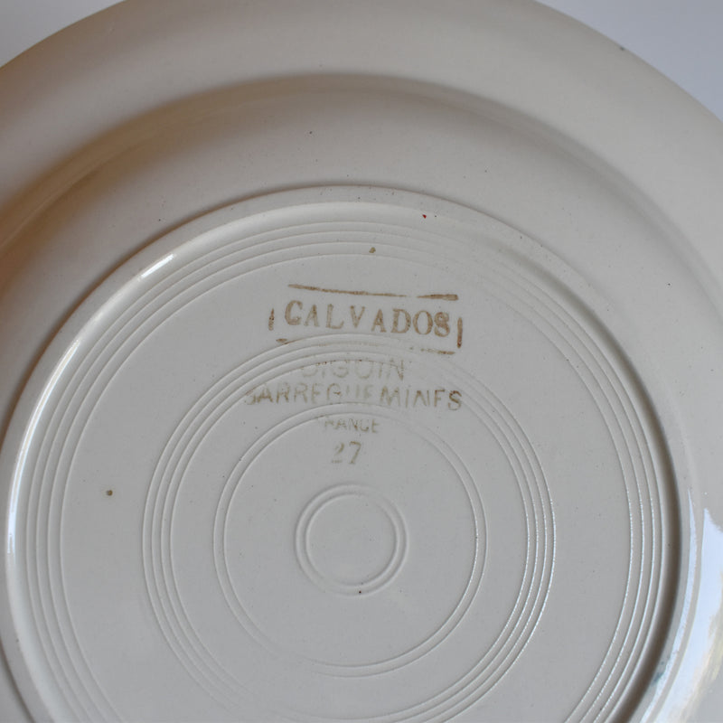 Vintage Deep Plate Digoin & Sarreguemines Calvados C