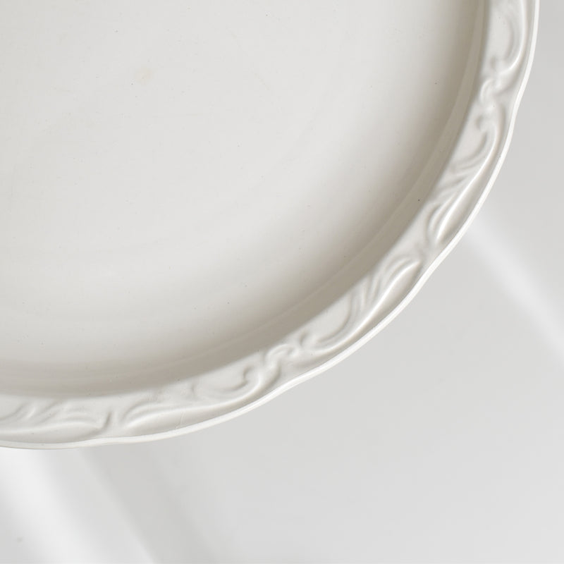 Vintage Plate Digoin & Sarreguemines White Relief F