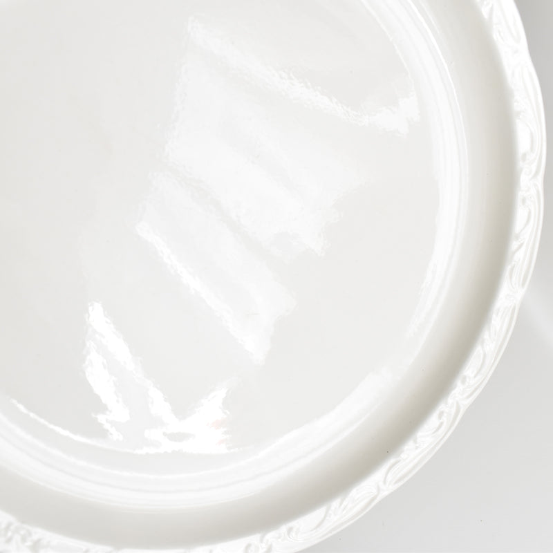 Vintage Plate Digoin & Sarreguemines White Relief F