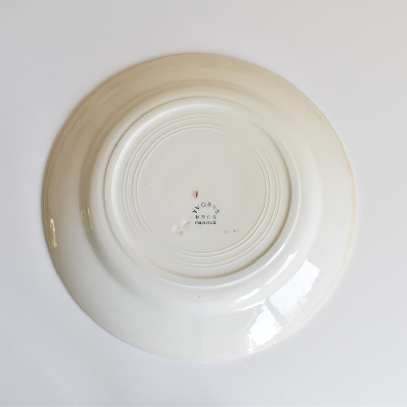 Vintage Plate HBCM Creil-Montereau Yvonne B