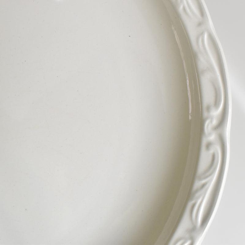 Vintage Plate Digoin & Sarreguemines White Relief F