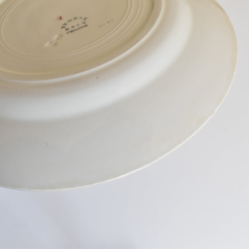 Vintage Plate HBCM Creil-Montereau Yvonne B