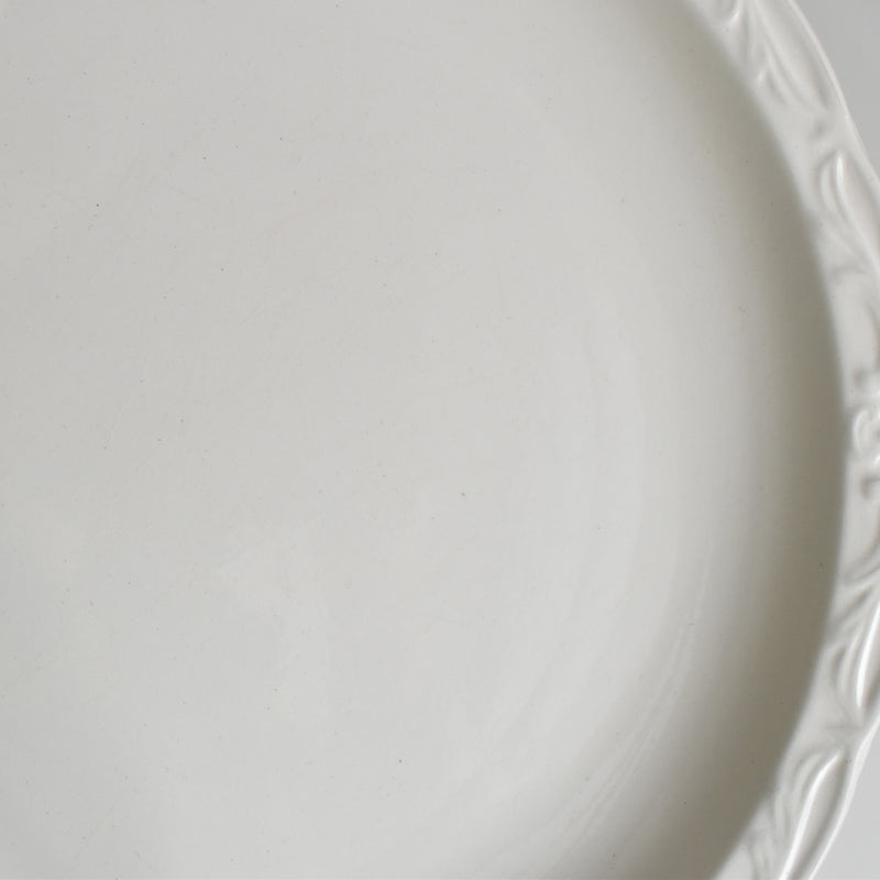 Vintage Plate Digoin & Sarreguemines White Relief F