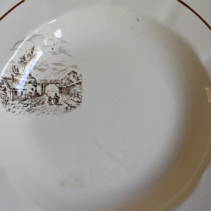Vintage Deep Plate Digoin & Sarreguemines Calvados C