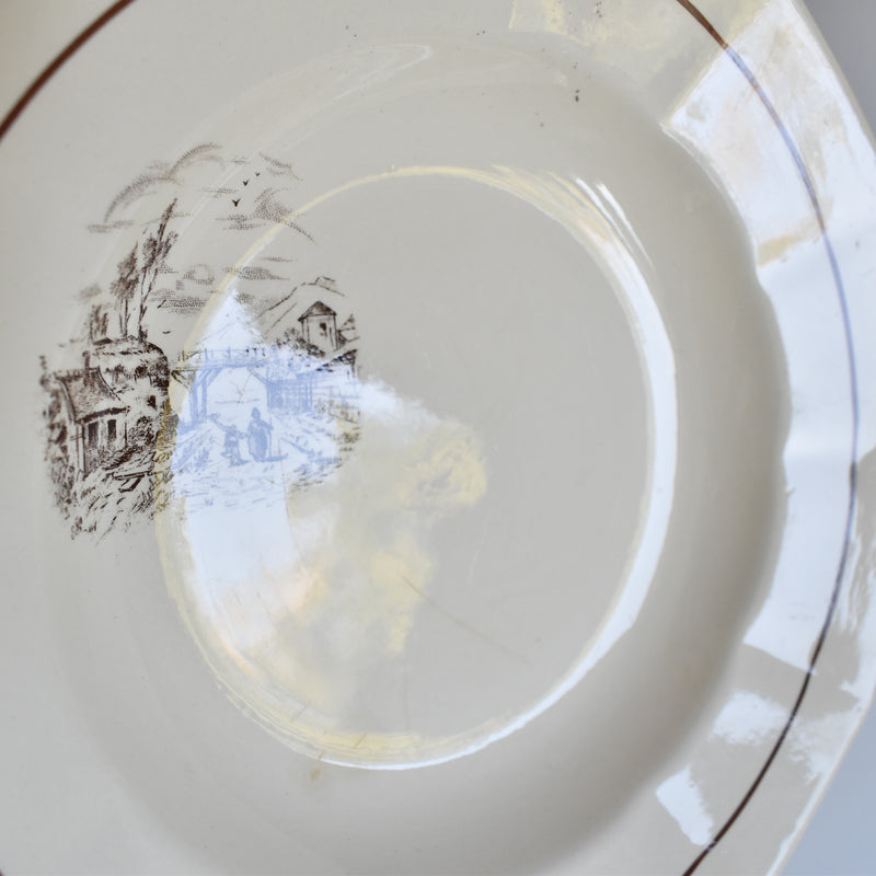 Vintage Deep Plate Digoin & Sarreguemines Calvados C