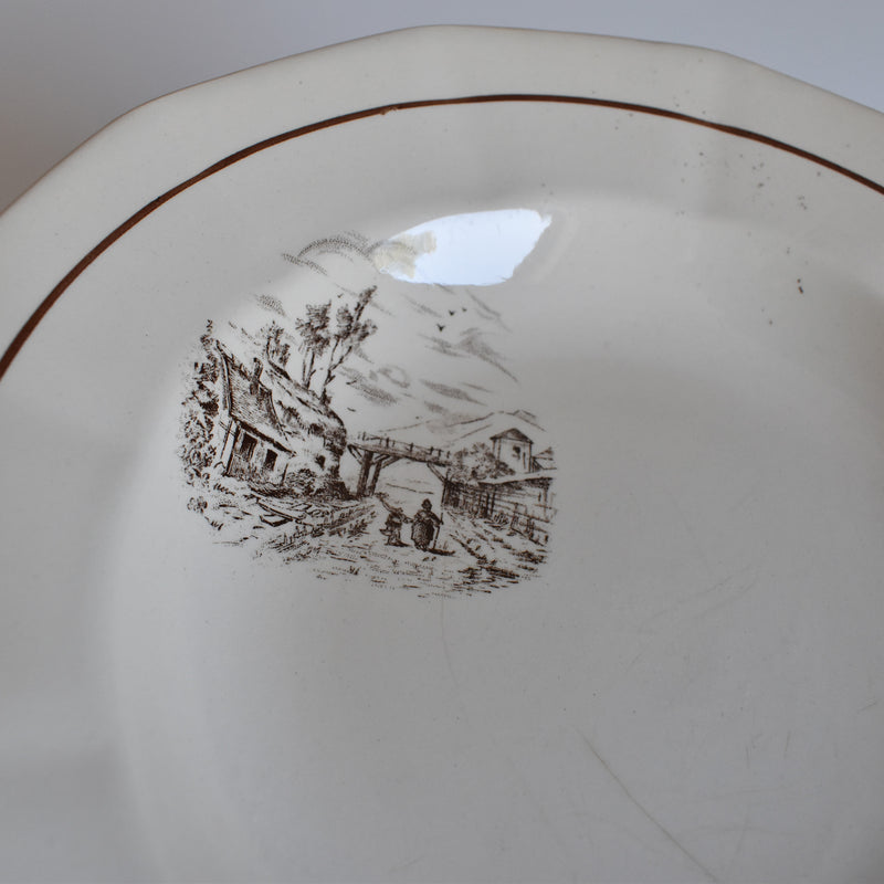 Vintage Deep Plate Digoin & Sarreguemines Calvados C