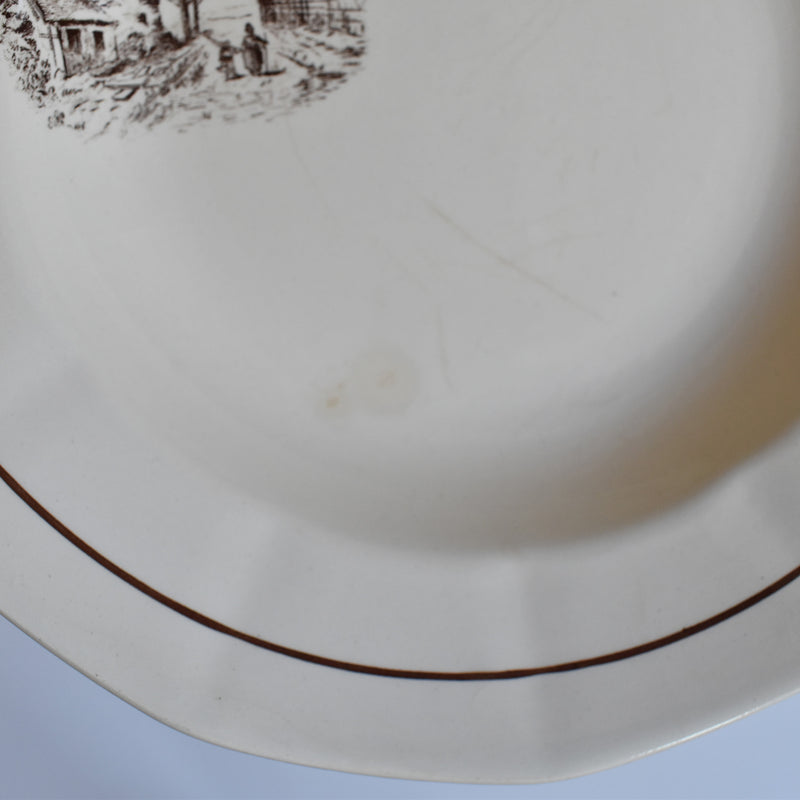Vintage Deep Plate Digoin & Sarreguemines Calvados C