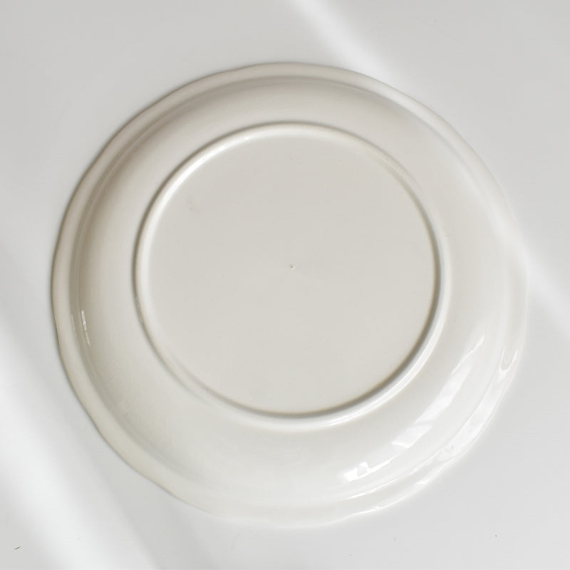 Vintage Digoin & Sarreguemines White Relief Plate G