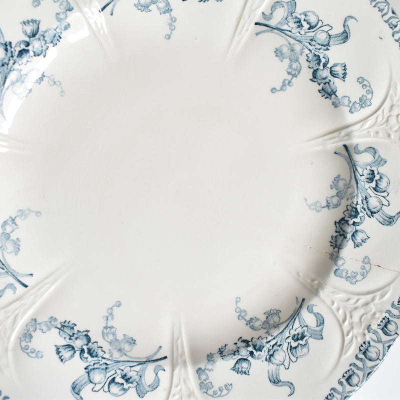 Antique Plate Longwy Muguet (Lily of the Valley) A
