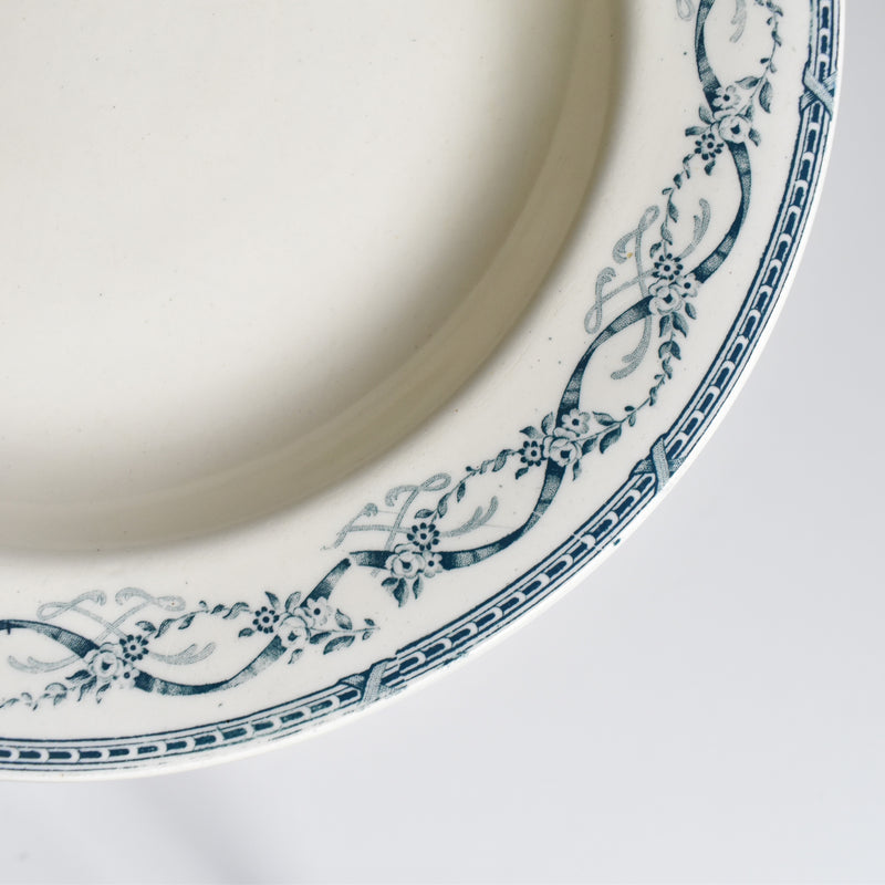 Antique Deep Plate Sarreguemines Récamier C