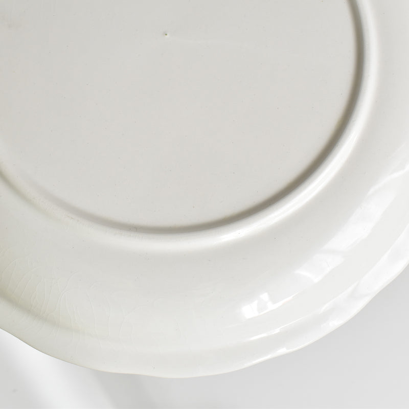 Vintage Digoin & Sarreguemines White Relief Plate G