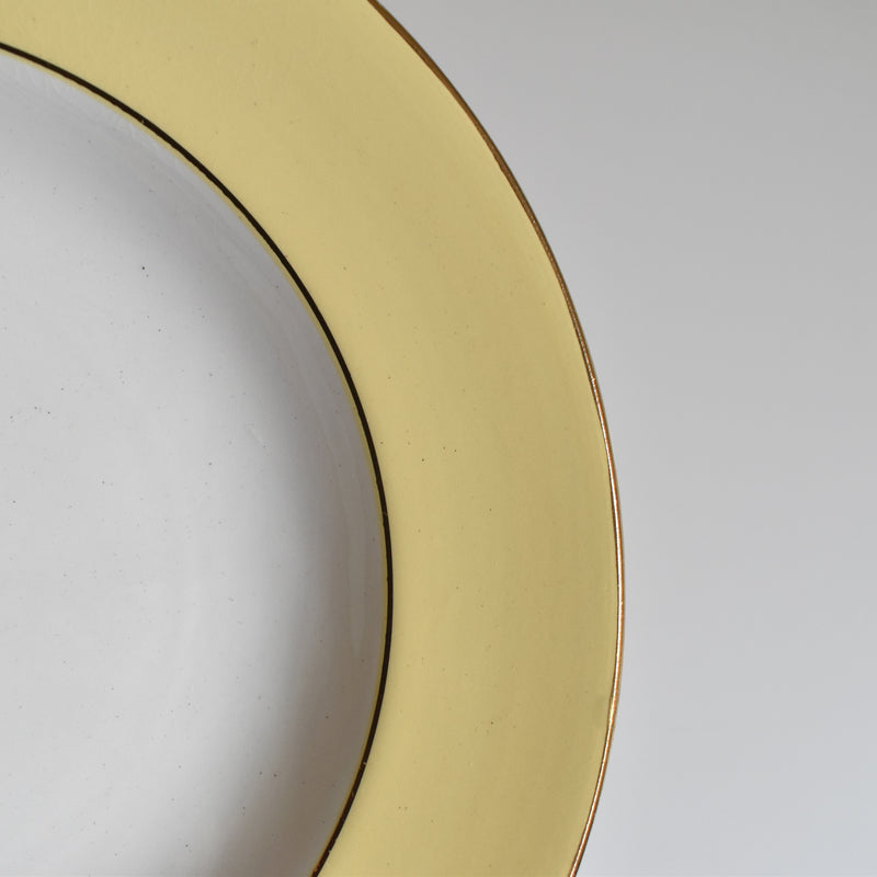 Vintage Deep Plate, Lamandinoise, Pastel Jaune C