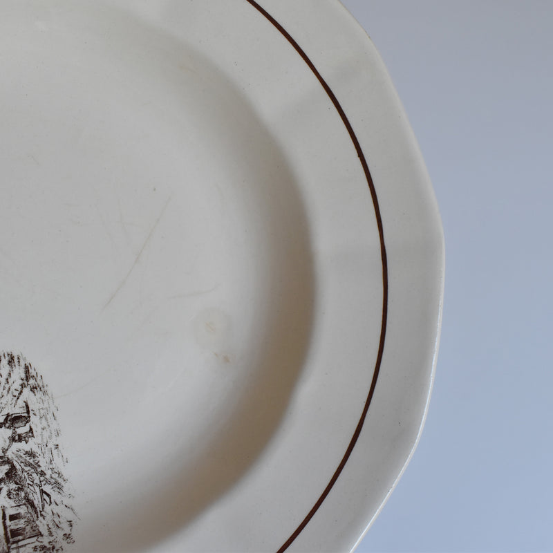 Vintage Deep Plate Digoin & Sarreguemines Calvados C
