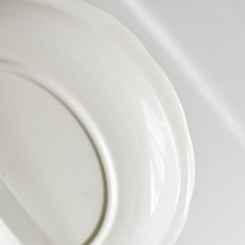 Vintage Digoin & Sarreguemines White Relief Plate G