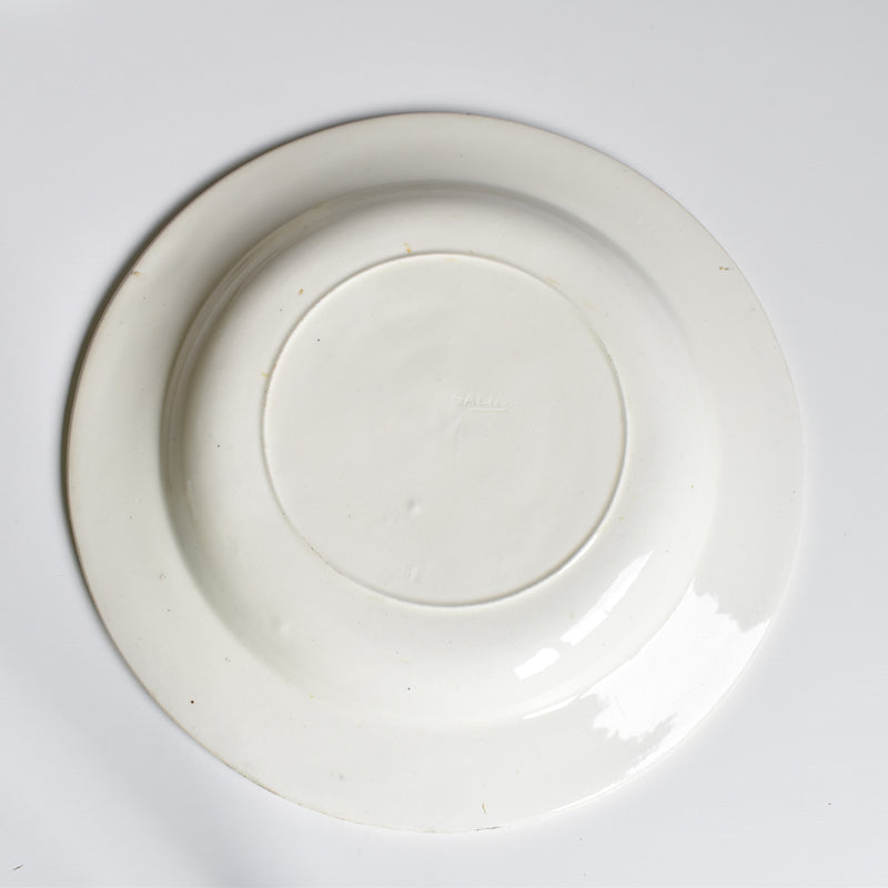 Antique deep dish, Sarreguemines Récamier D