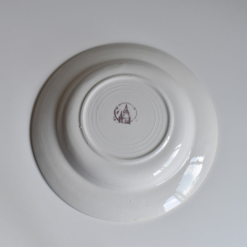 Vintage Deep Plate, Ramandinoise, Pastel Yellow, D
