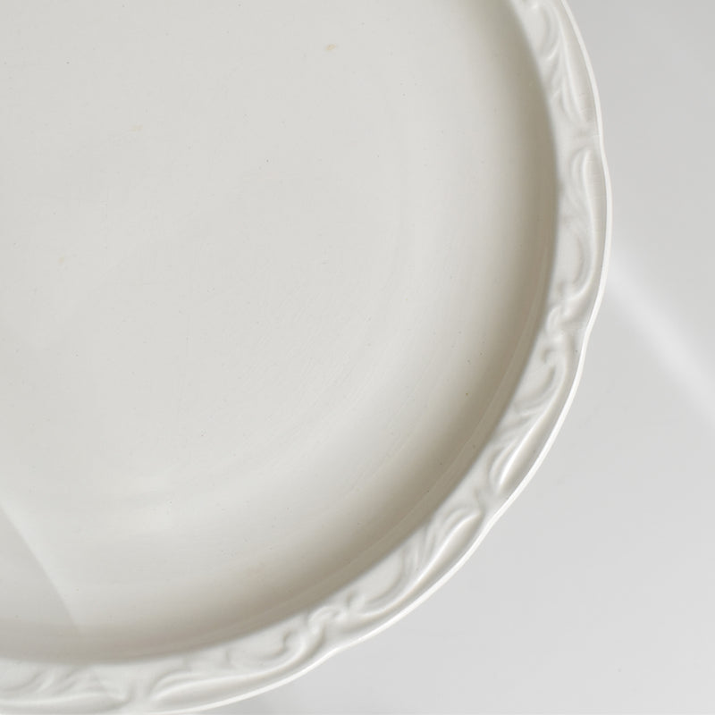 Vintage Digoin & Sarreguemines White Relief Plate G