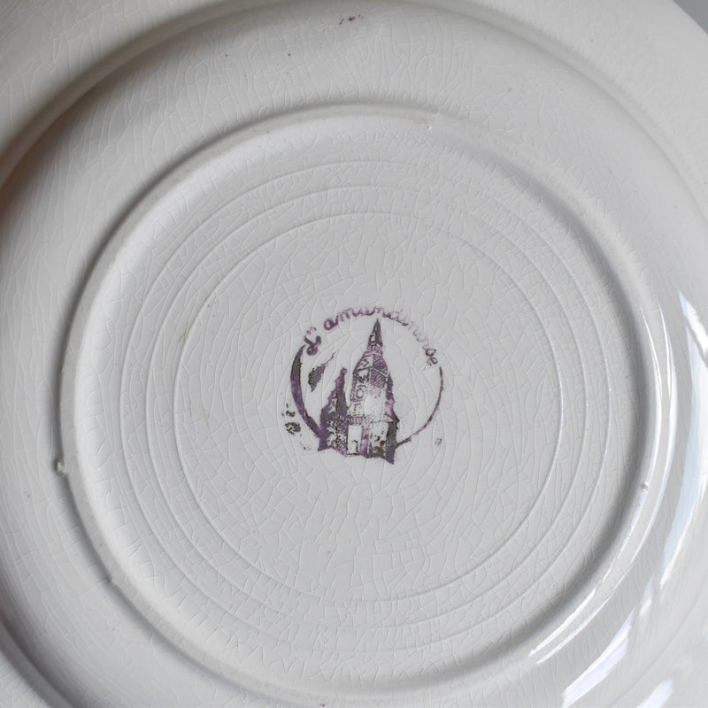 Vintage Deep Plate, Ramandinoise, Pastel Yellow, D