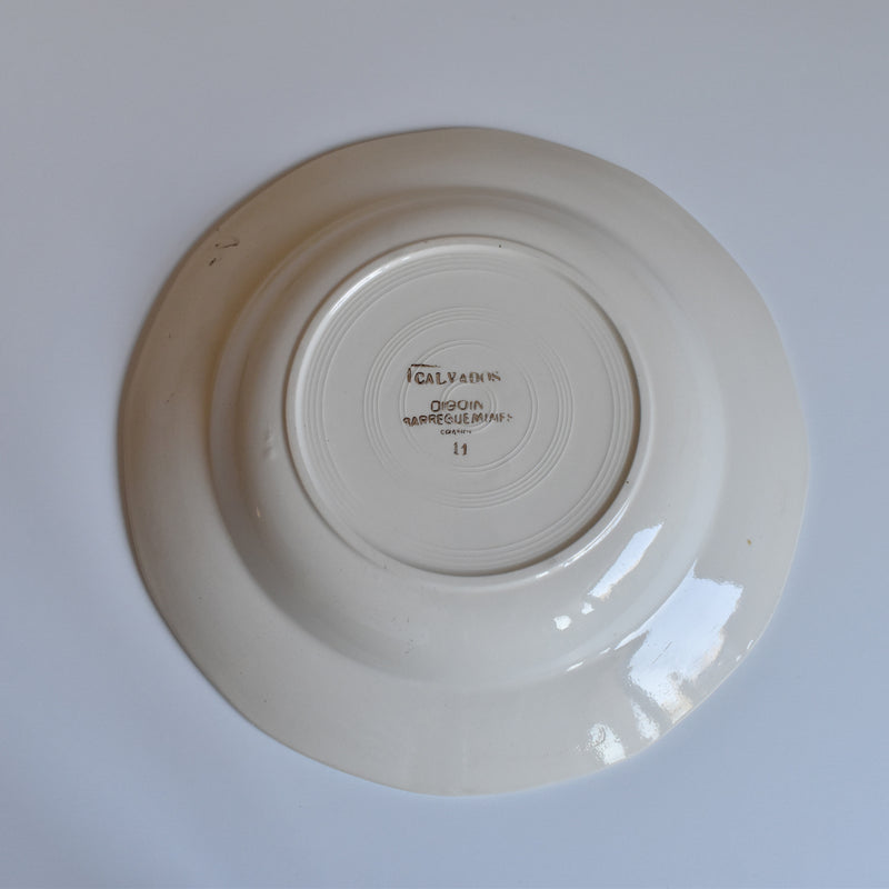Vintage Deep Plate Digoin & Sarreguemines Calvados D