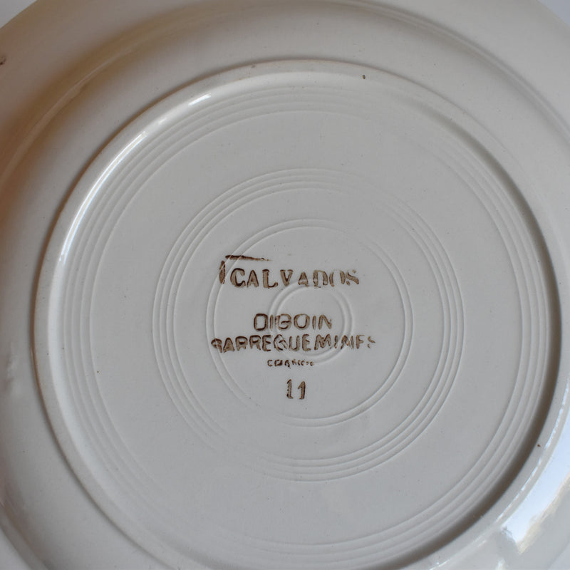 Vintage Deep Plate Digoin & Sarreguemines Calvados D