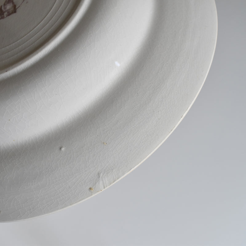 Vintage Deep Plate, Ramandinoise, Pastel Yellow, D