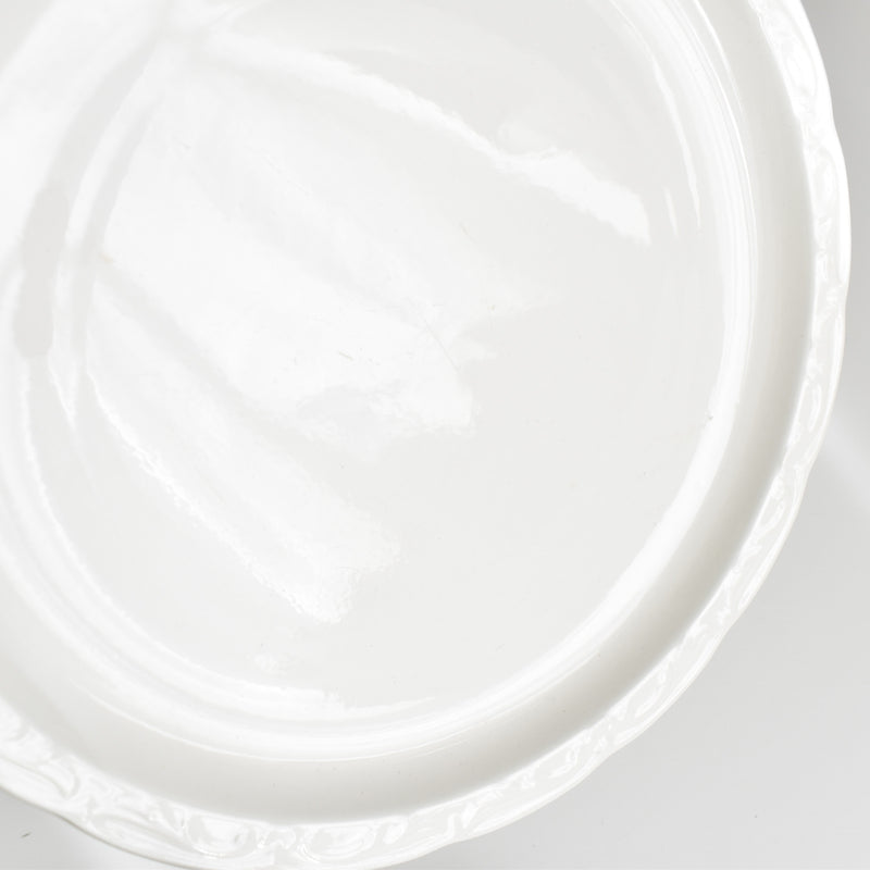 Vintage Digoin & Sarreguemines White Relief Plate G