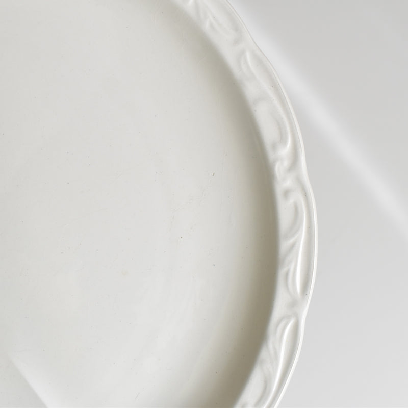 Vintage Digoin & Sarreguemines White Relief Plate G