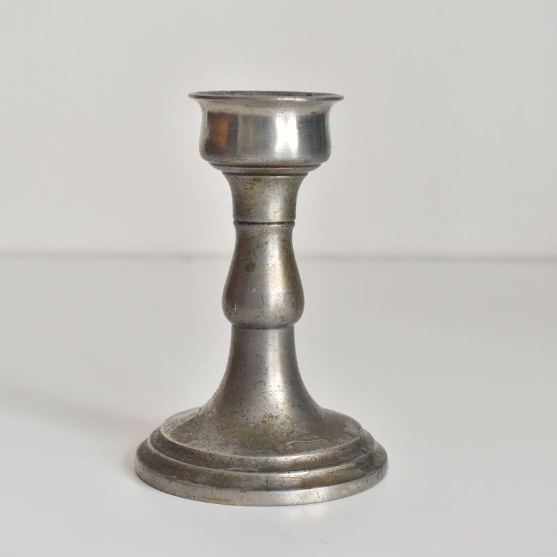 Vintage Pewter Candlestick Holder ROSE DESIGN INTERNATIONAL