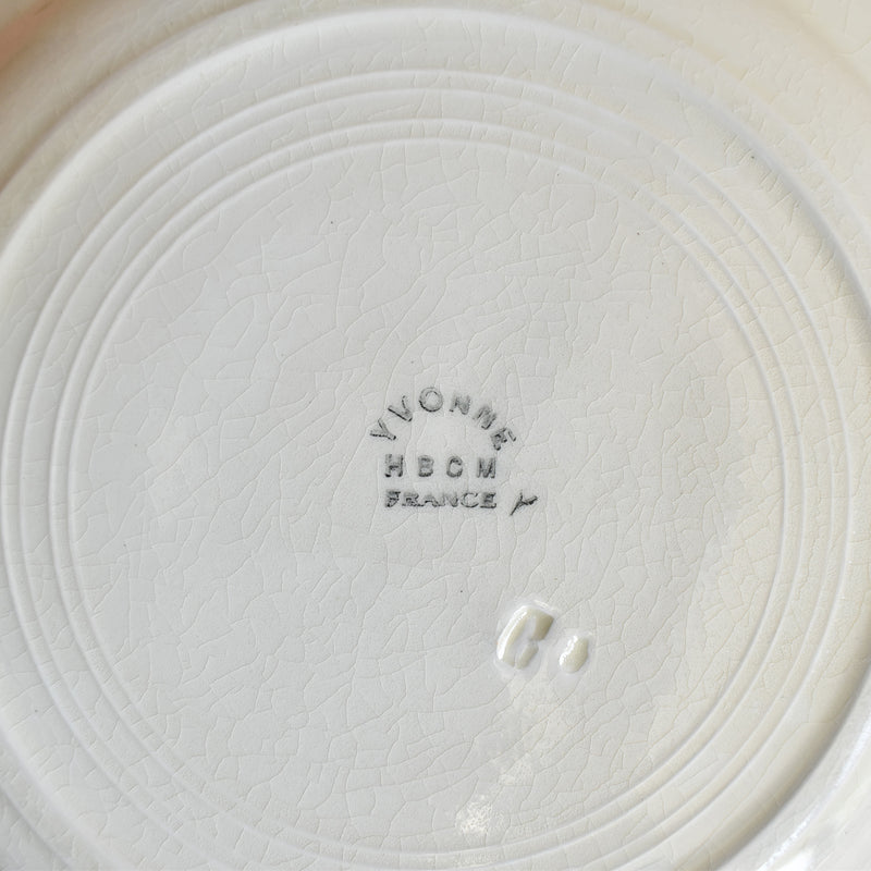 Vintage Plate HBCM Creil Montereau Yvonne C