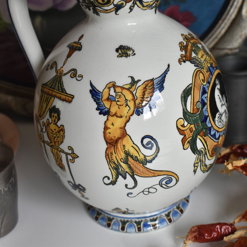 Vintage pitcher Gien Italia Diane
