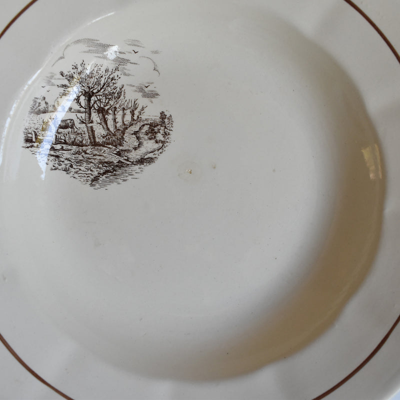 Vintage Deep Plate Digoin & Sarreguemines Calvados D