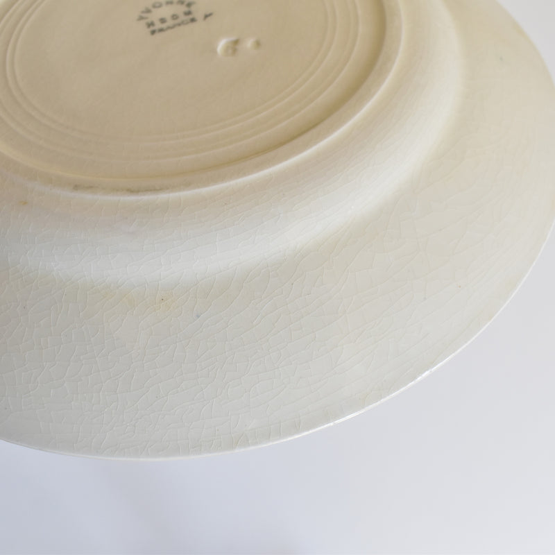 Vintage Plate HBCM Creil Montereau Yvonne C