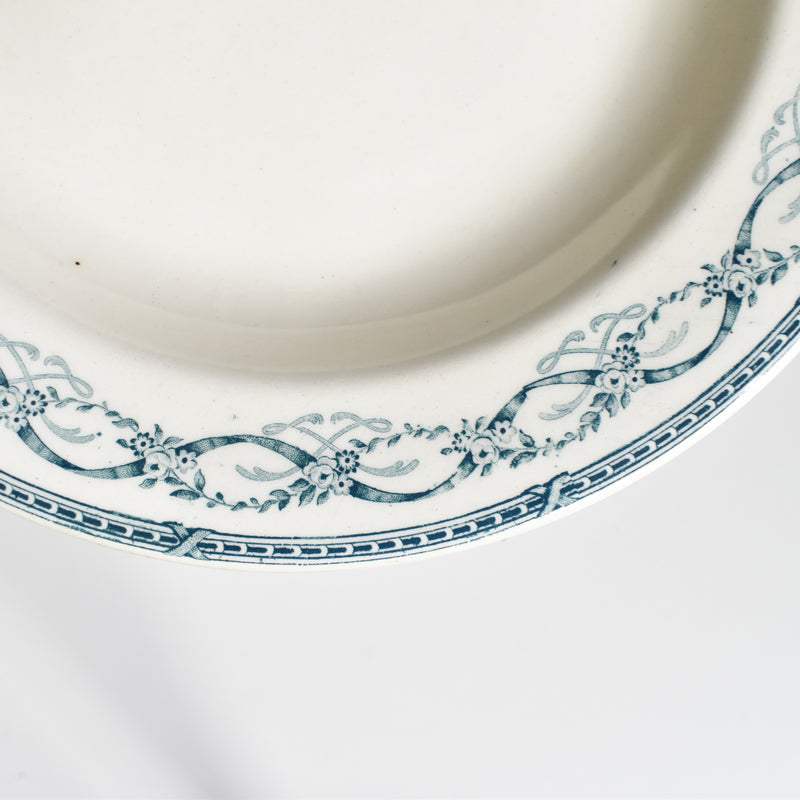 Antique deep dish, Sarreguemines Récamier D