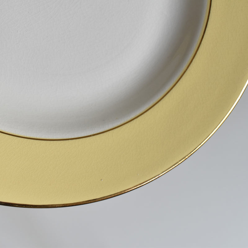 Vintage Deep Plate, Ramandinoise, Pastel Yellow, D