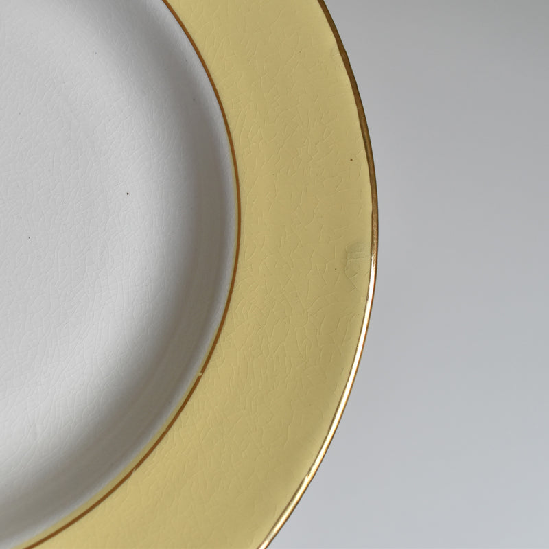 Vintage Deep Plate, Ramandinoise, Pastel Yellow, D
