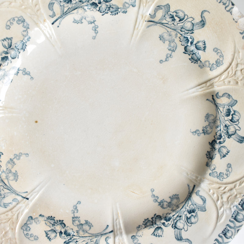 Antique Plate Longwy Muguet (Lily of the Valley) B