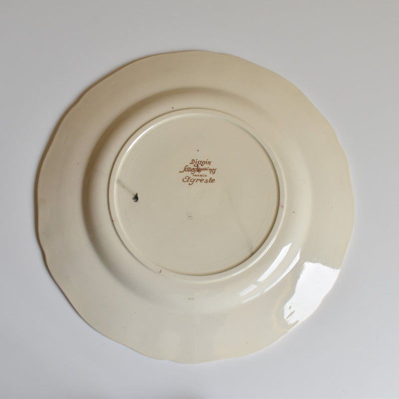 Vintage Plate 22.5cm Digoin & Sarreguemines Agreste A