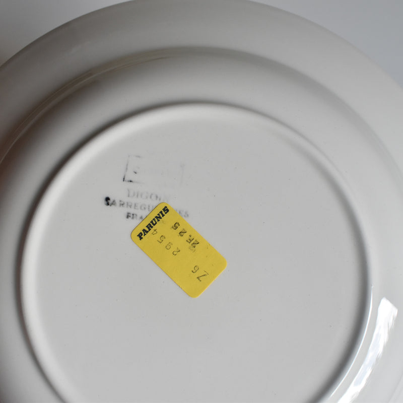 Vintage Deep Plate, Digoin & Sarreguemines Cassel B