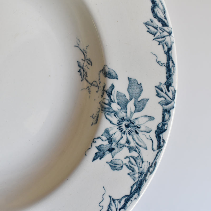 Antique Deep Plate, KG Luneville Passiflore A